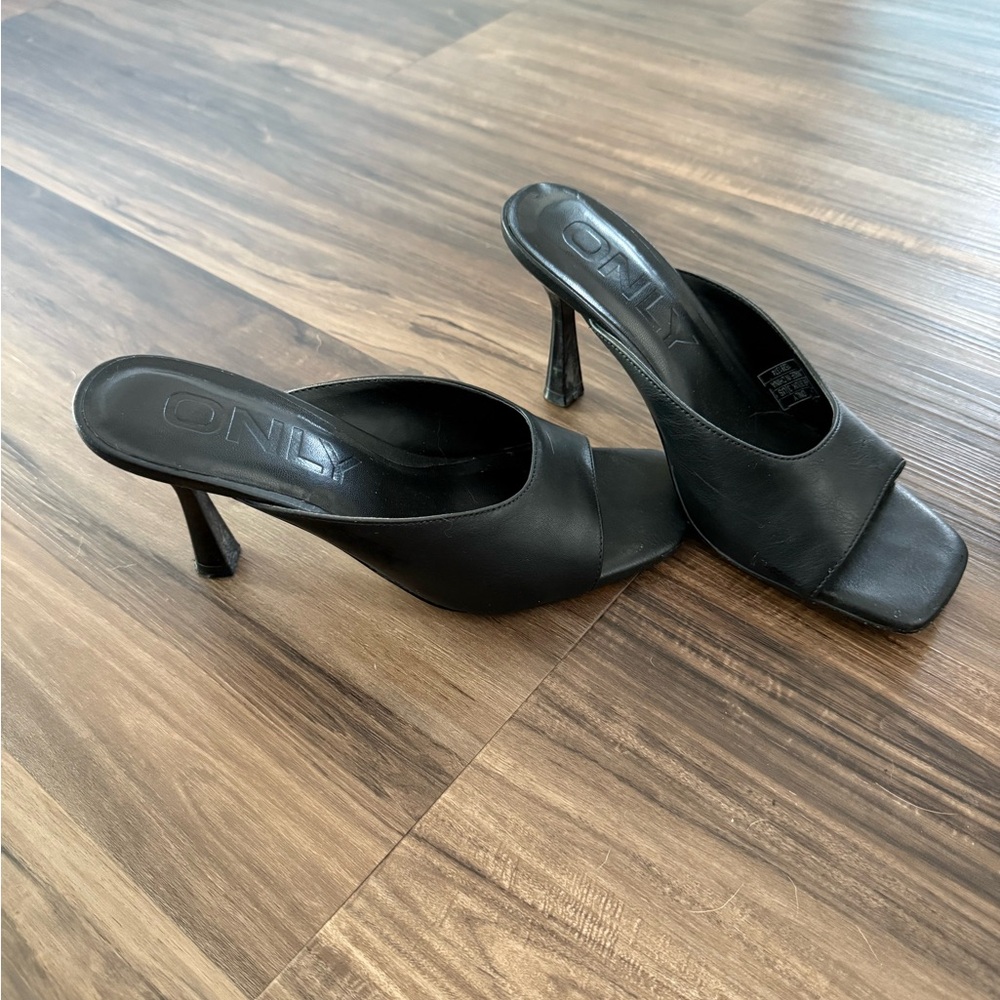 ONLY Black Women's Heeled Mules